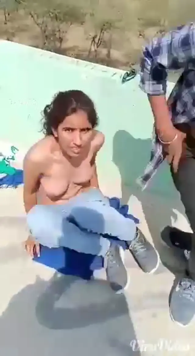 Rajasthani young gf bf cought red handed on roof by house owner