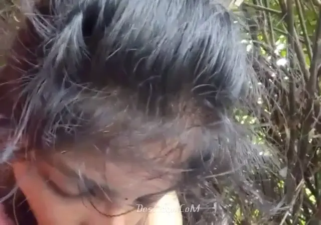 Tamil Collage girl sucking lover dick in outdoor jungle